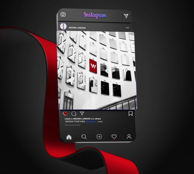 a phone screen with a red ribbon on it