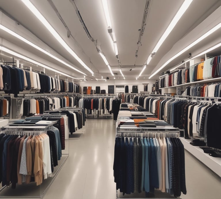 A vibrant storefront of Valupik Multibrand Outlet in Noida bustling with shoppers.