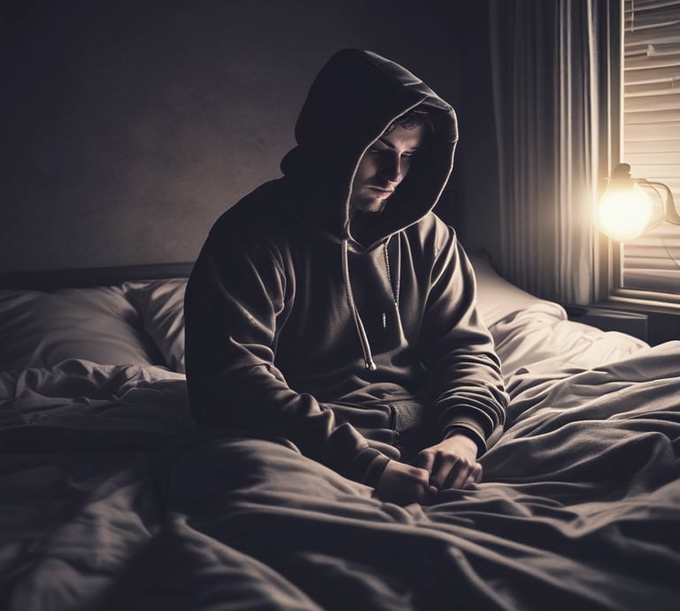 A close-up of a soft, charcoal gray hoodie with the Hero Industrial logo embroidered on the chest.