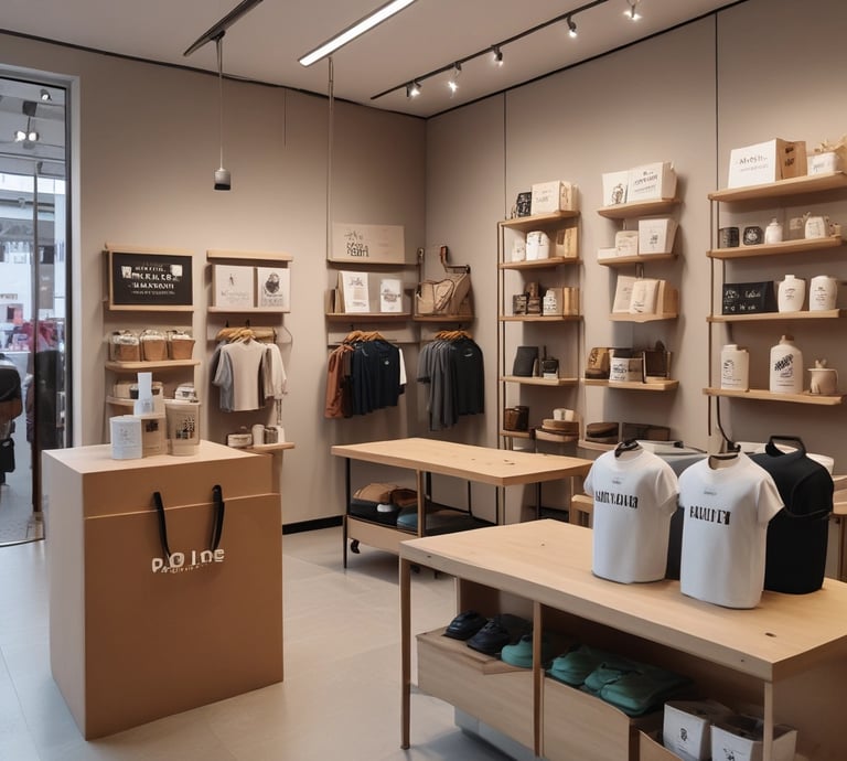 A modern and clean display of various products available in the online store.