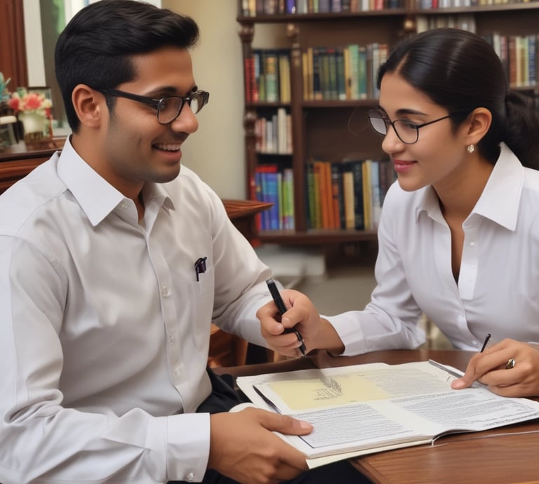 A friendly professional handing over a signed rent agreement to a smiling customer at their home.