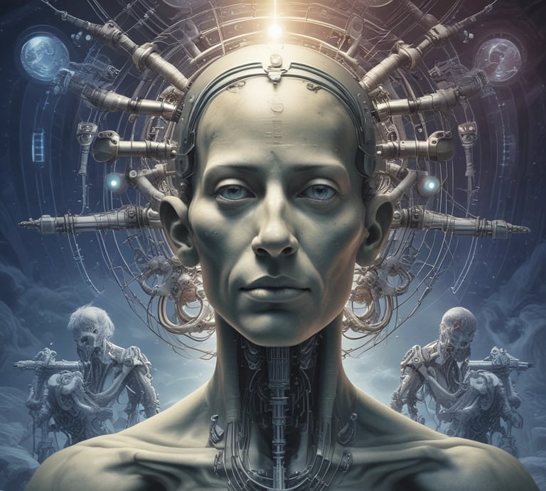 An open book with glowing pages symbolizing new philosophical ideas emerging.