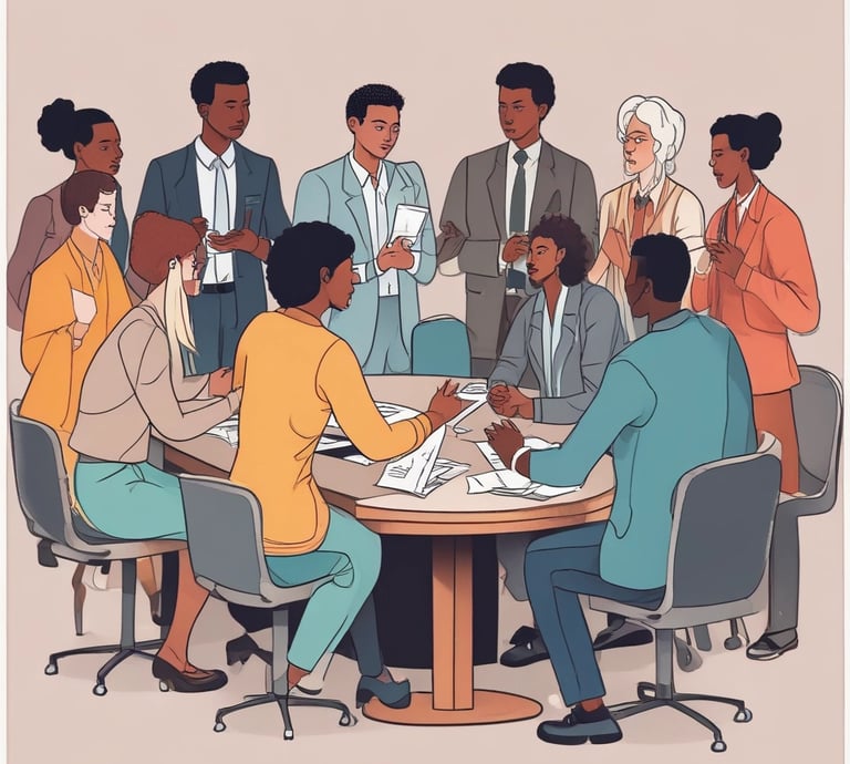 A focused translator working with dual monitors displaying legal and medical documents.