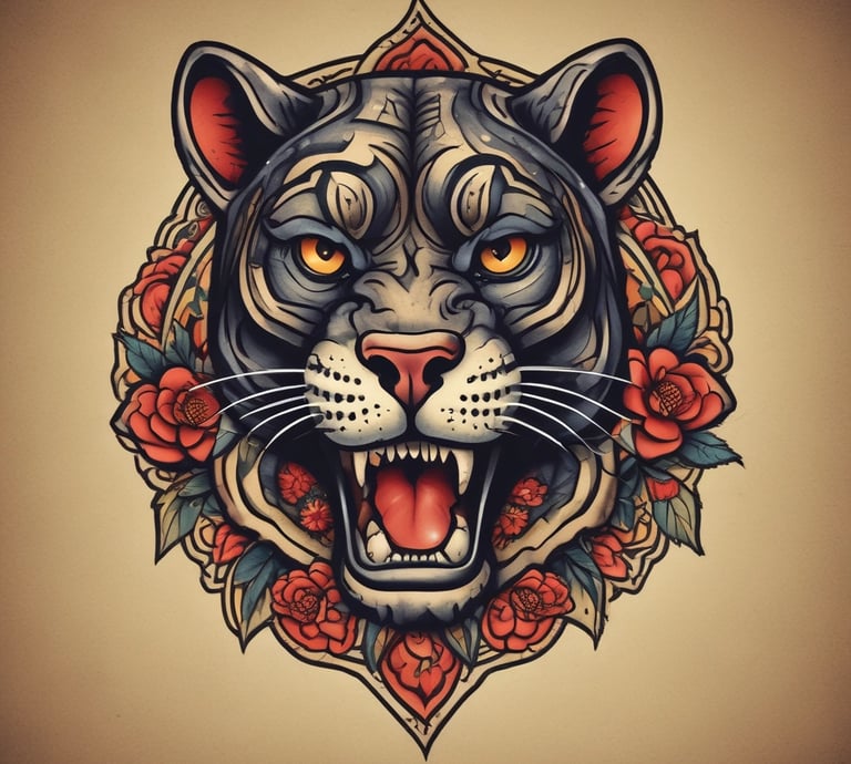 Close-up of a sleek black panther poised in a lush jungle, symbolizing strength and precision.