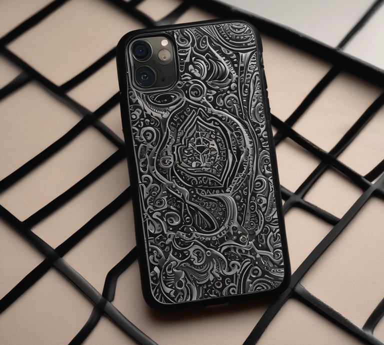 Close-up of sleek wireless headphones with a modern minimalist design on a soft blue background