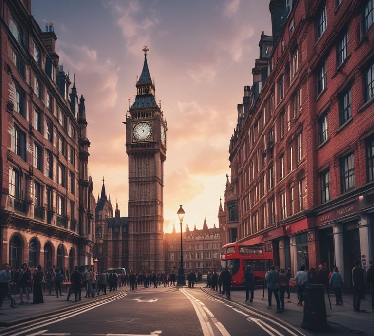 A person holds a smartphone that displays a website in French offering a simple and effective solution for managing social networks. The smartphone screen shows vibrant colors including purple and red text, and the background features green leaves.