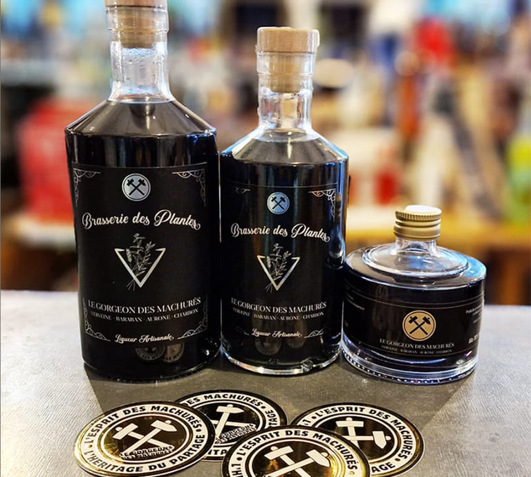 la gamme de verveine "le Gorgeon des Mâchurés" de la Brasserie des Plantes à Saint-Didier-en-Velay