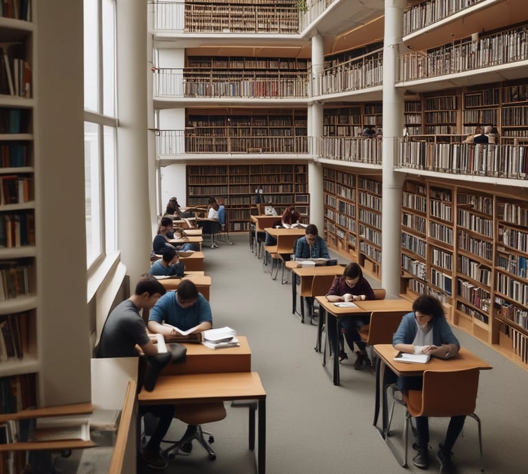 A vibrant image showing a diverse group of people engaged in a learning activity.