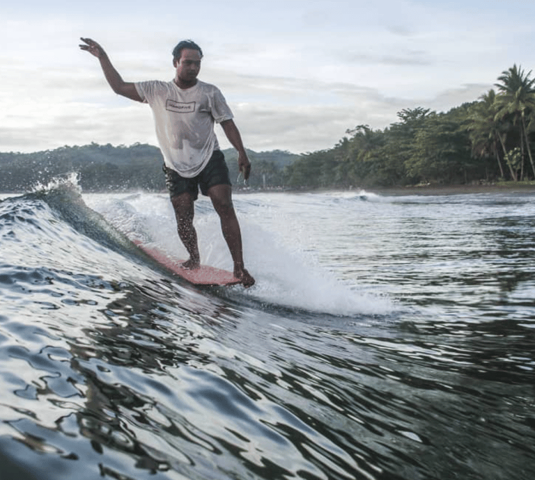 Ucup longboard surf lessons in Batukaras