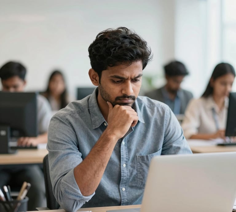A calm, modern workspace with a microphone and notebook ready for a thoughtful podcast recording.