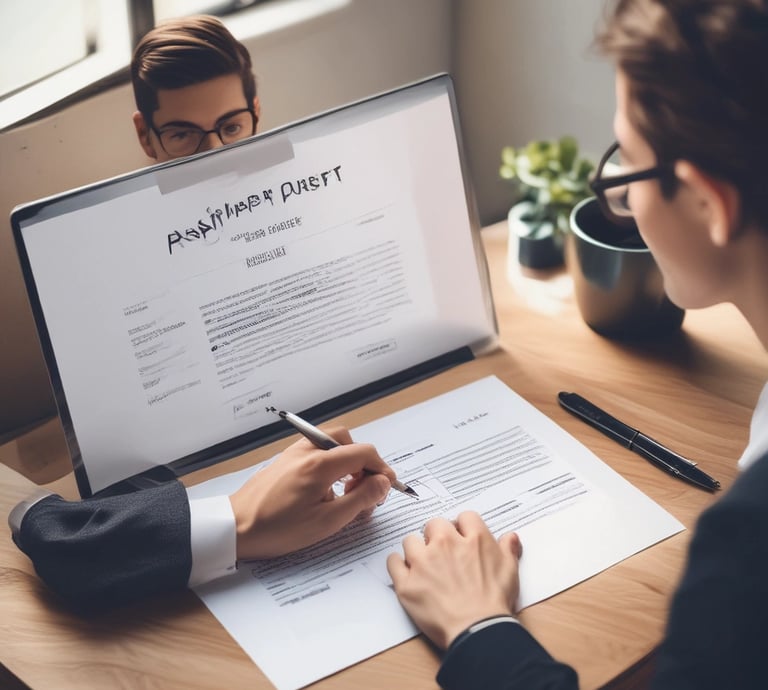 A professional resume being crafted by an expert writer.