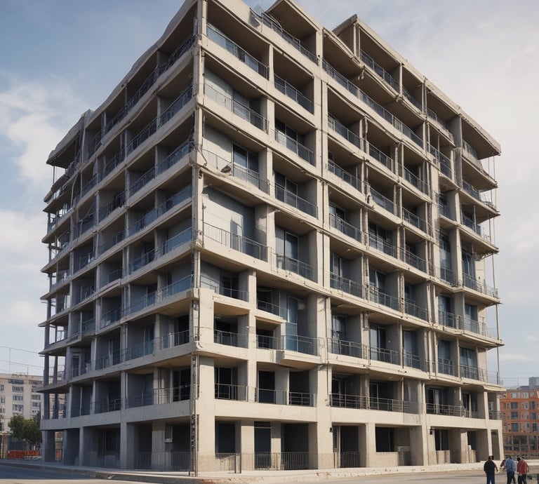white and brown concrete house near trees at daytime