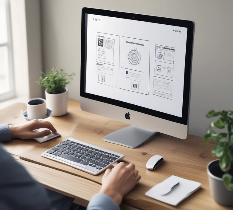 A 3D illustration featuring a web browser interface with the word SEO, various charts and graphs, a pie chart, and a rocket launching from the top of the window. The background is dark with scattered white dots, resembling a starry sky.