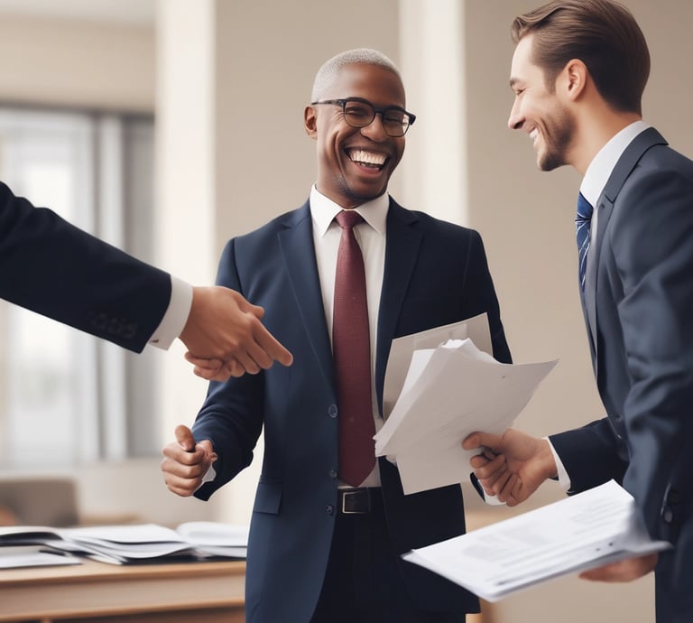 A professional lawyer working on a laptop with legal books and AI technology graphics around.