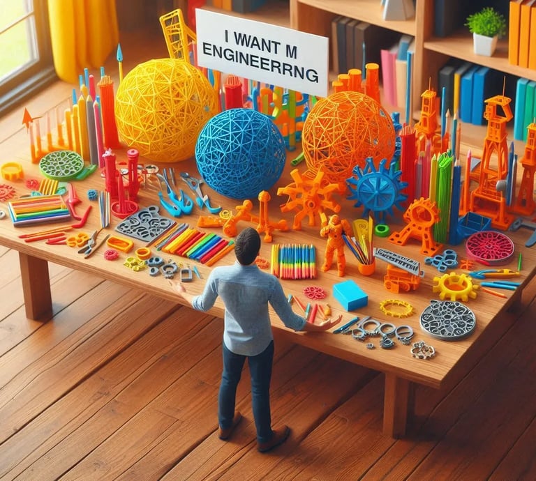 WIKXY Brightly coloured, taylormade 3D printed spheres, tower on the table. Available at WIKXY 3D Printing in Stoke-on-Trent.