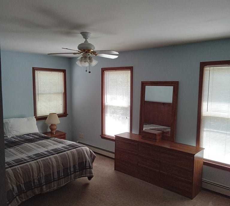 primary bedroom with multiple windows