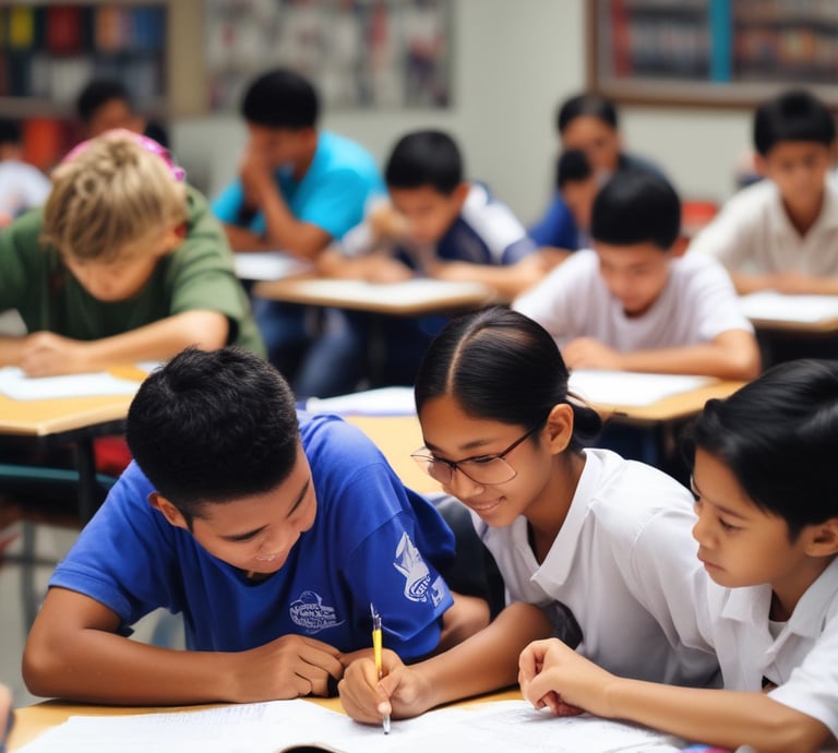 Kegiatan bimbingan belajar offline R-EDU Bimbel dan Mart