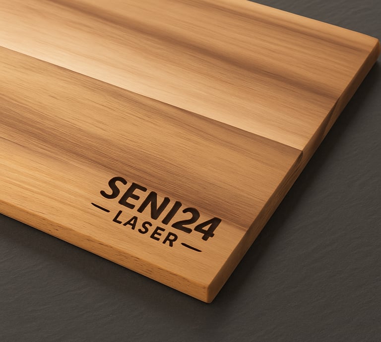 Planche à découper gravée au laser