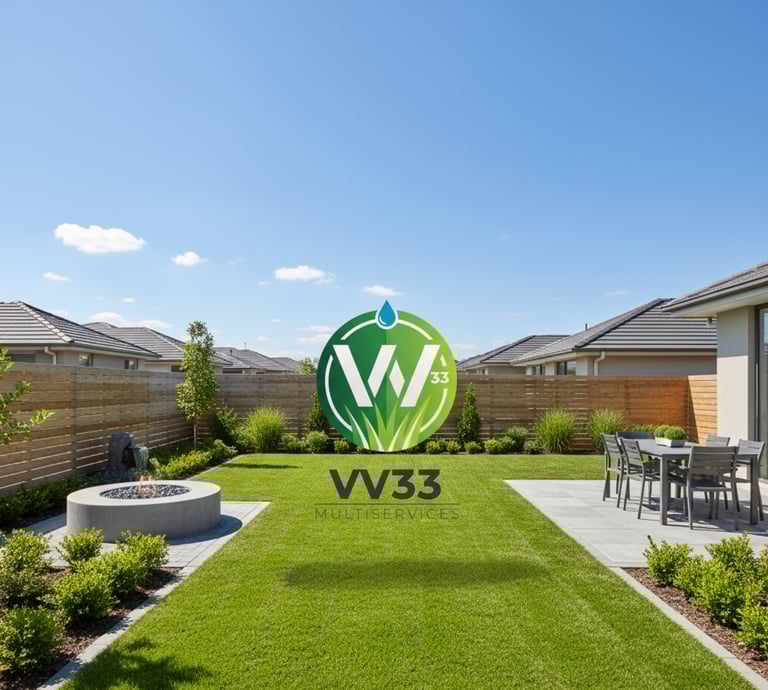 Jardin très bien entretenu 