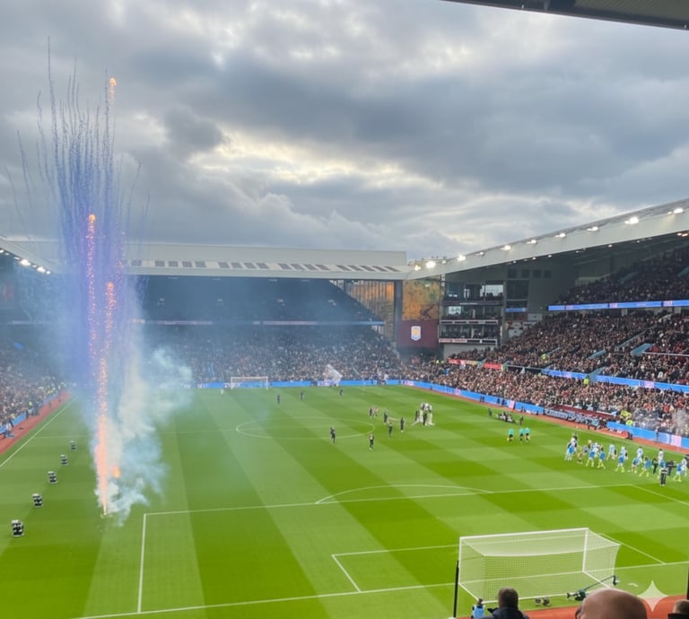 Aston Villa Star & Lion hospitality package with matchday dining and seats at Villa Park. 