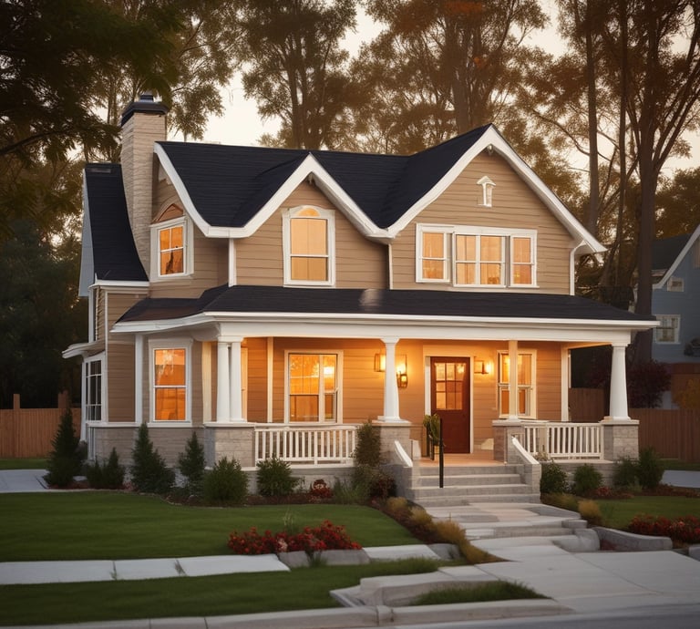 A professional realtor assisting a family in a home buying process.