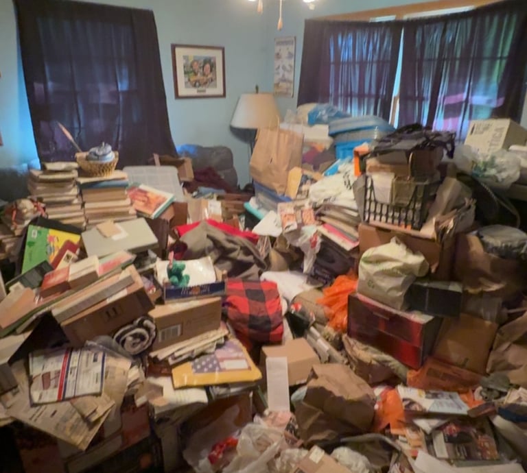 Barn cleanout in Gill Massachusetts removing stored items