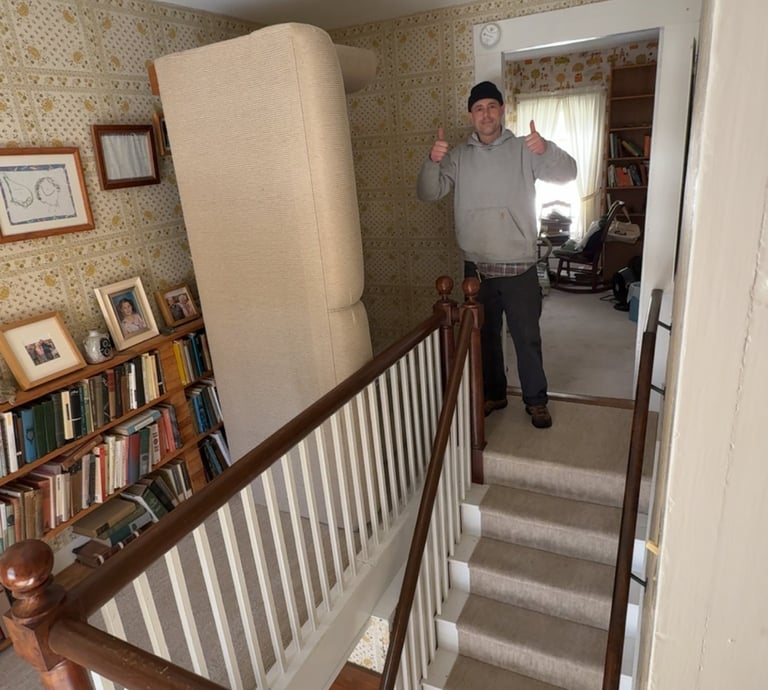 Barn cleanout in Whately MA removing stored materials