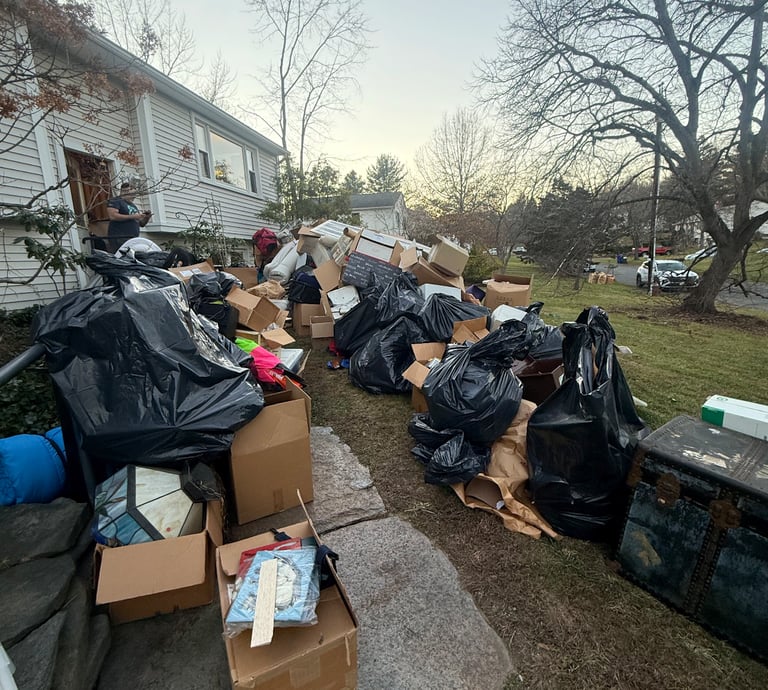 Basement junk removal in Deerfield Massachusetts