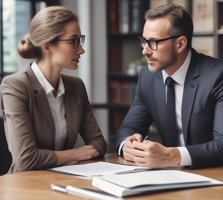 A diverse team of lawyers collaborating in a modern office.