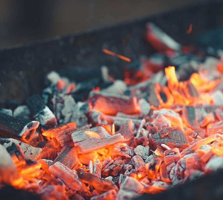 ascuas de barbacoa