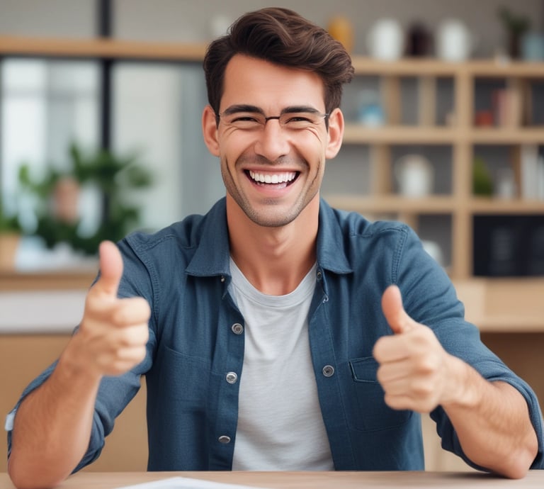 Photo of a friendly customer service representative assisting a client online.