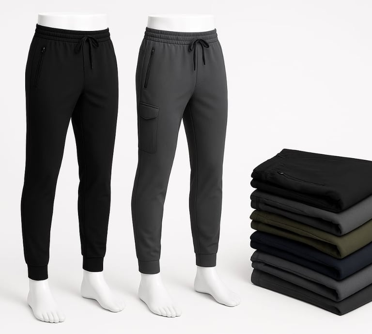 “Swatej 4-way Lycra stretchable track pant, navy blue, comfortable active wear”