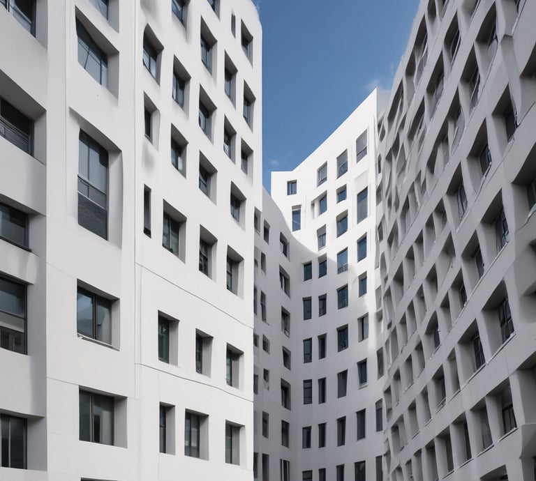 A construction site showcasing modern building techniques.