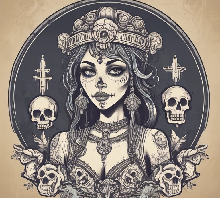 Illustration of a hooded sweatshirt with a tiny top hat and mystical smoke swirling around