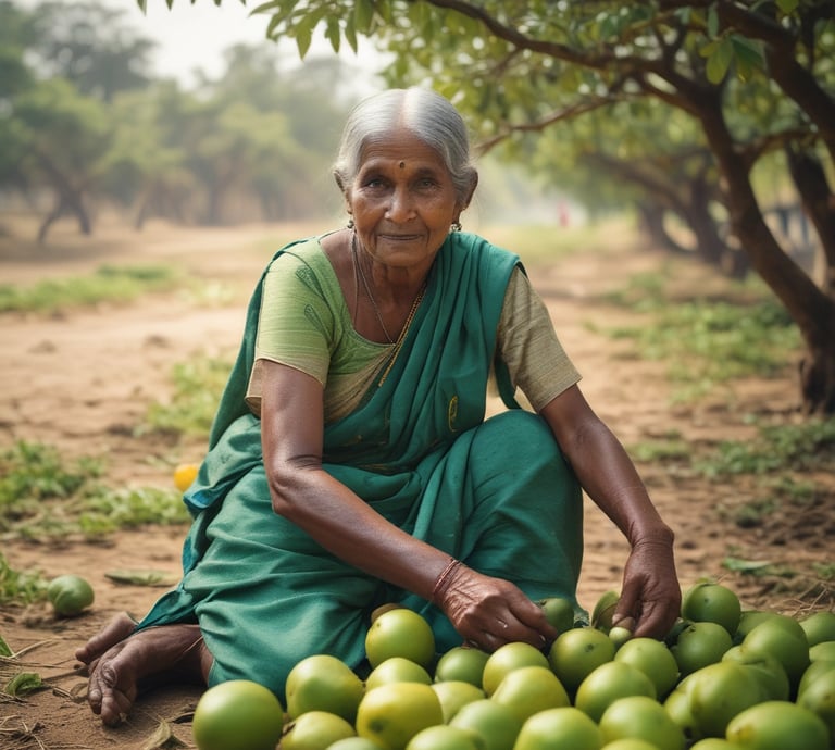 Close-up macro shot of a fiery red mango pickle jar glowing under neon lime light