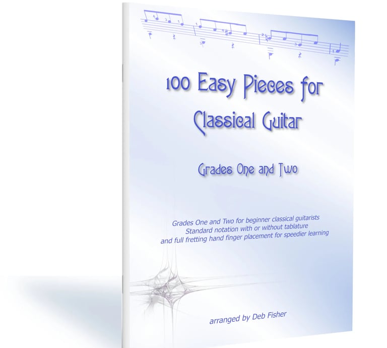 Book of 100 easy classical guitar pieces for beginners