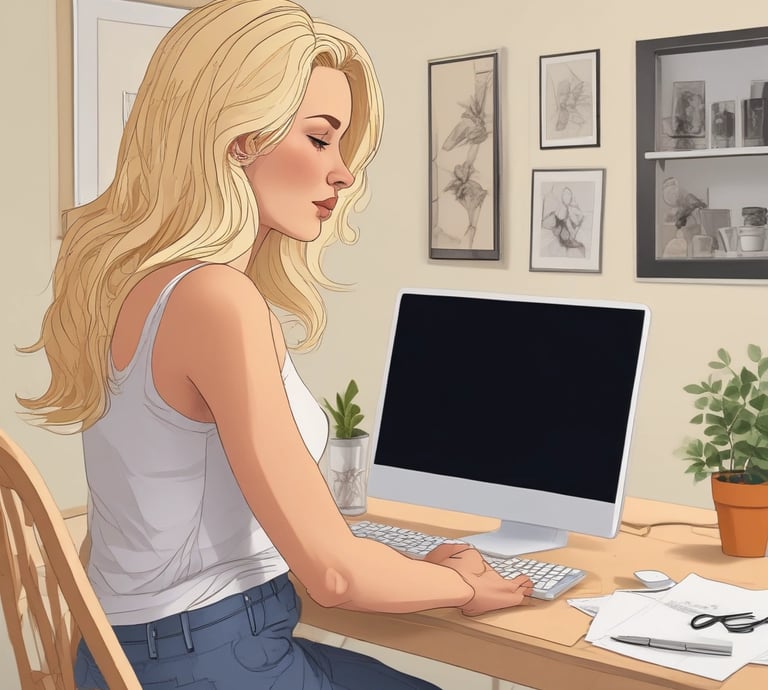 A friendly team collaborating on digital projects in a bright, modern office.