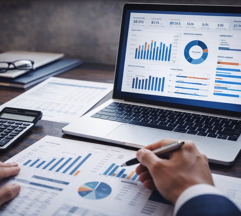 Grafico de gestão financeira