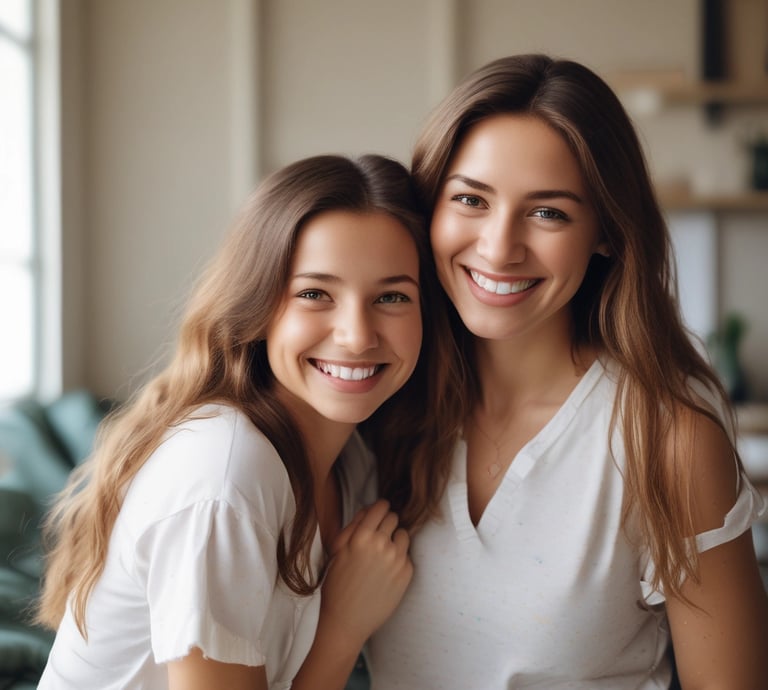 A group of diverse community members smiling together outdoors in Moreton Bay.