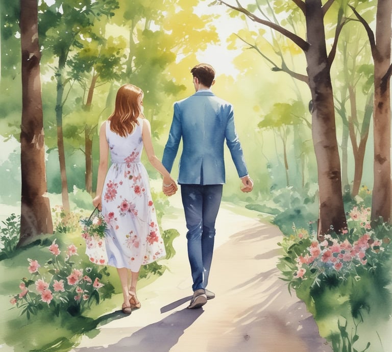 A cozy scene with a couple doing a mindfulness exercise together at home.