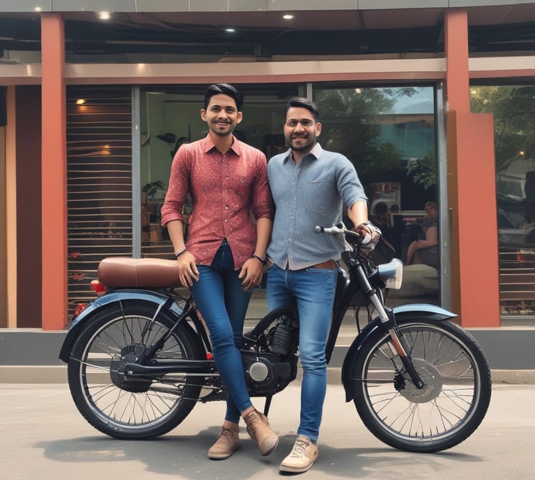 A sleek workspace with a laptop displaying a modern website design, surrounded by notes and a coffee cup.