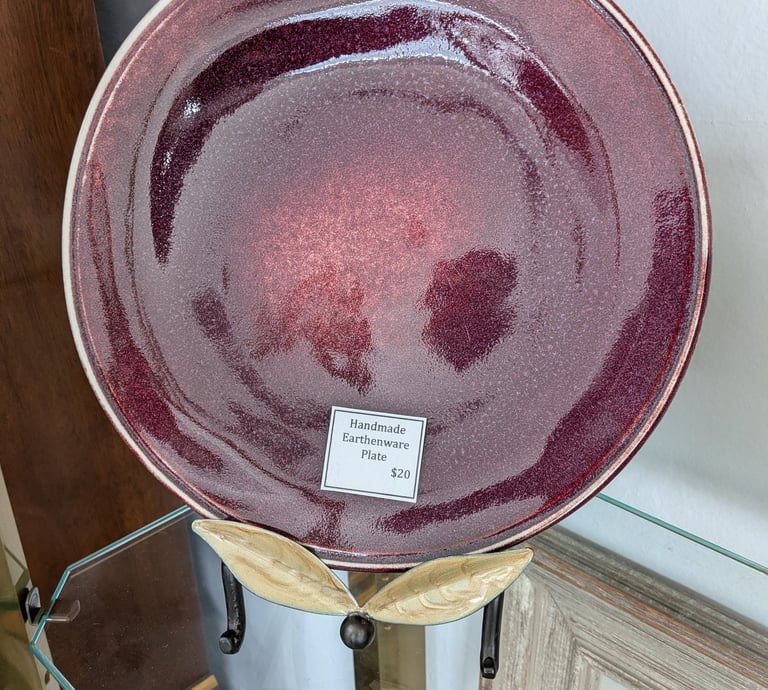 Handmade earthenware plate