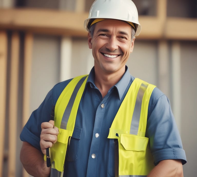 A skilled craftsman carefully installing a new energy-efficient window on a sunny residential home.