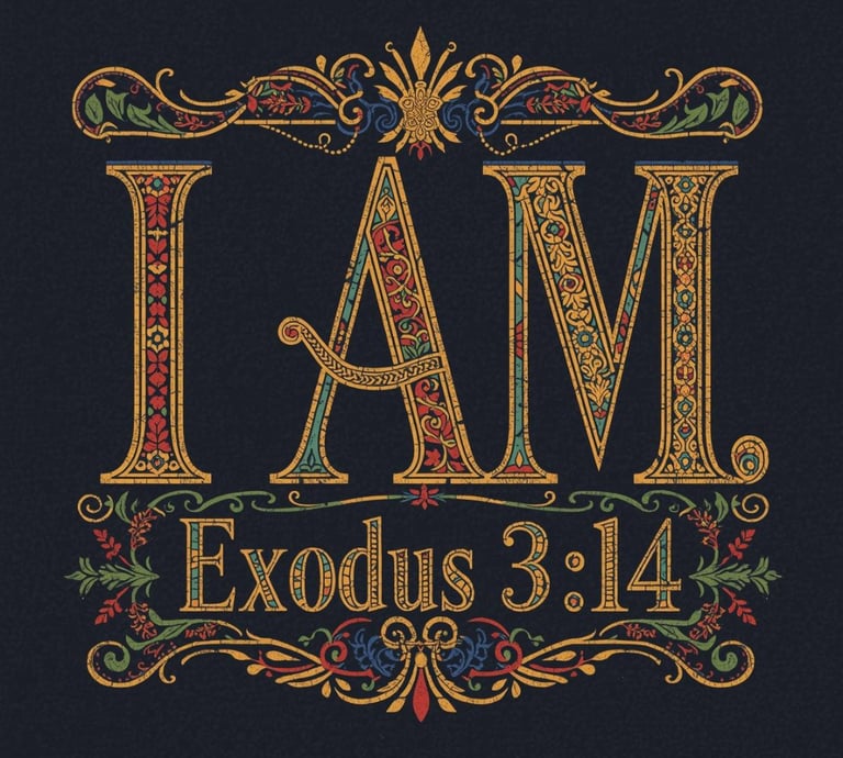 I AM Exodus 3:14 Scripture artwork