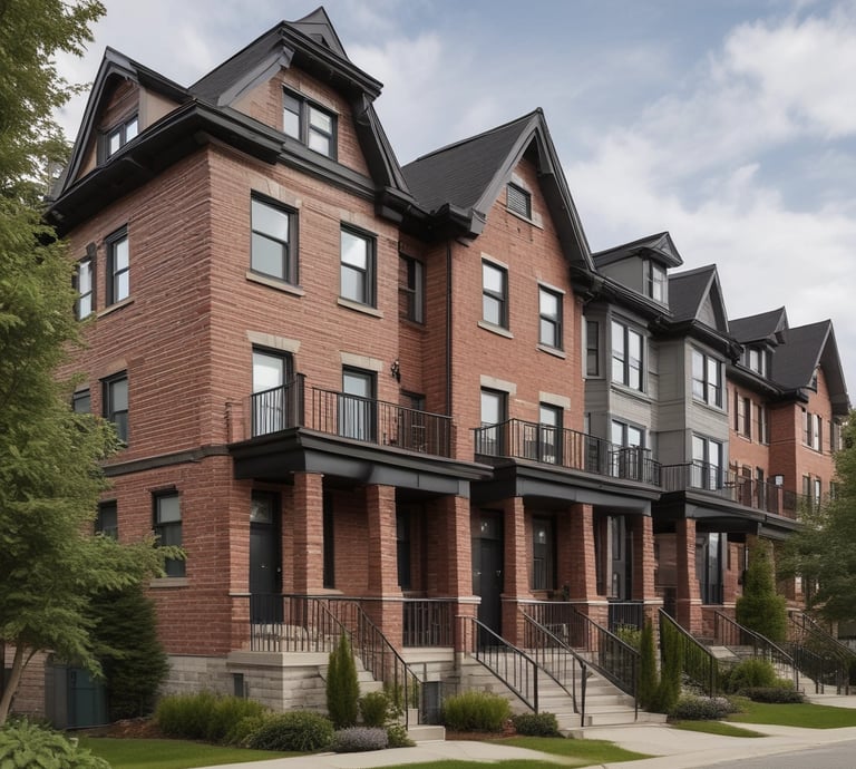 A friendly property manager discussing lease details with a smiling tenant in a cozy living room.