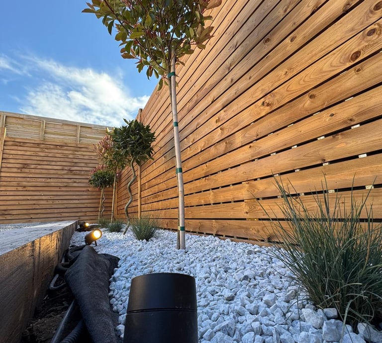 Considered garden lighting to enhance garden features