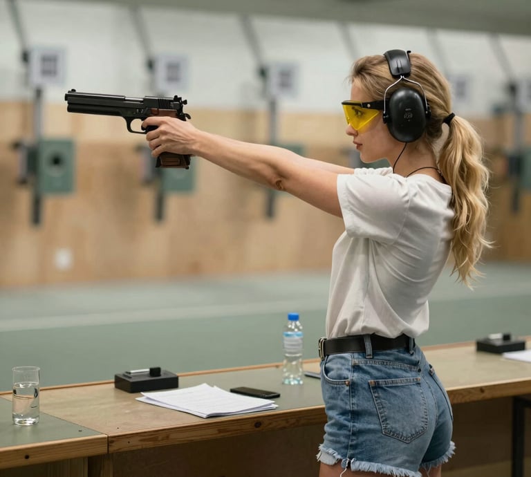 A vibrant display of hiking boots and backpacks arranged on wooden shelves in a cozy store corner.