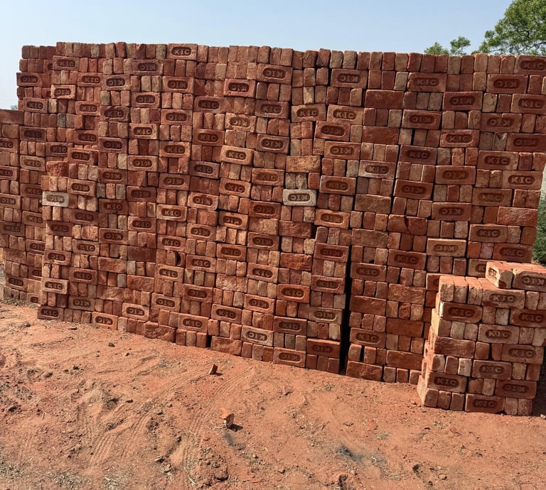 Ready Red Bricks Stock