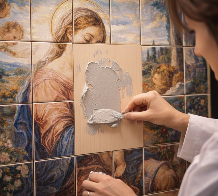 Trabajamos para que los mosaicos de azulejos salgan perfectos