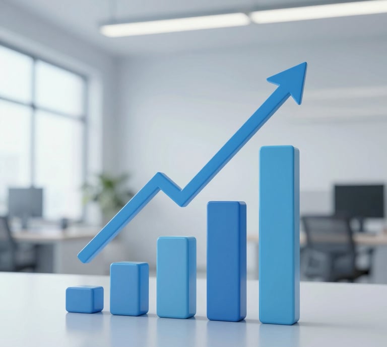 A professional team of call center agents wearing headsets, engaged in customer support at modern office desks.